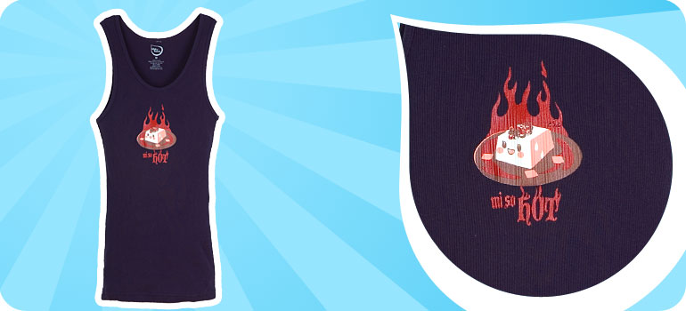 Spicy Brown Miso Hot Ribbed Tank Top - Navy, S